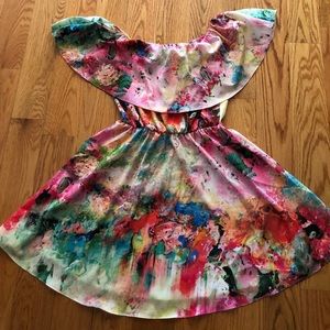 Amanda U Floral off the shoulder mini dress